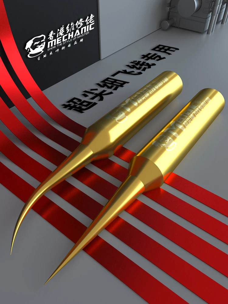 

10pcs Mechanic Pure Copper Soldering Iron Tips Precision Flying Wire Replacement For 936/937/938/969/8586/852D Soldering Station