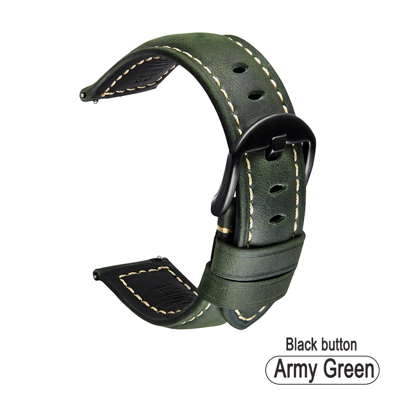 

Ремешок кожаный для наручных часов HUAWEI Watch GT 2 Pro 2e, браслет из натуральной кожи для Samsung Galaxy Watch 46 мм Gear S3 Honor Magic Watch 2, 20 мм 22 мм