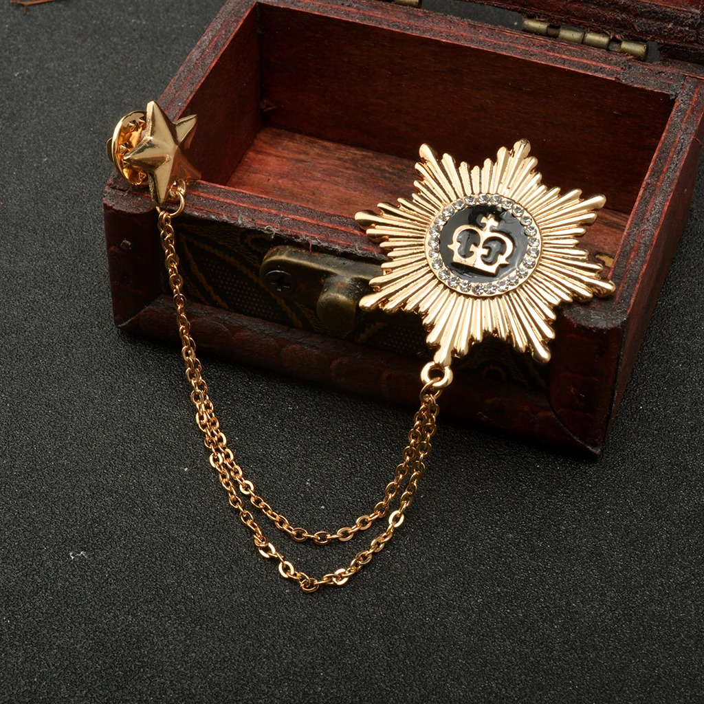 Звезды Дизайн Женский Мужской шеи двойной цепи золотой костюм воротник рубашки