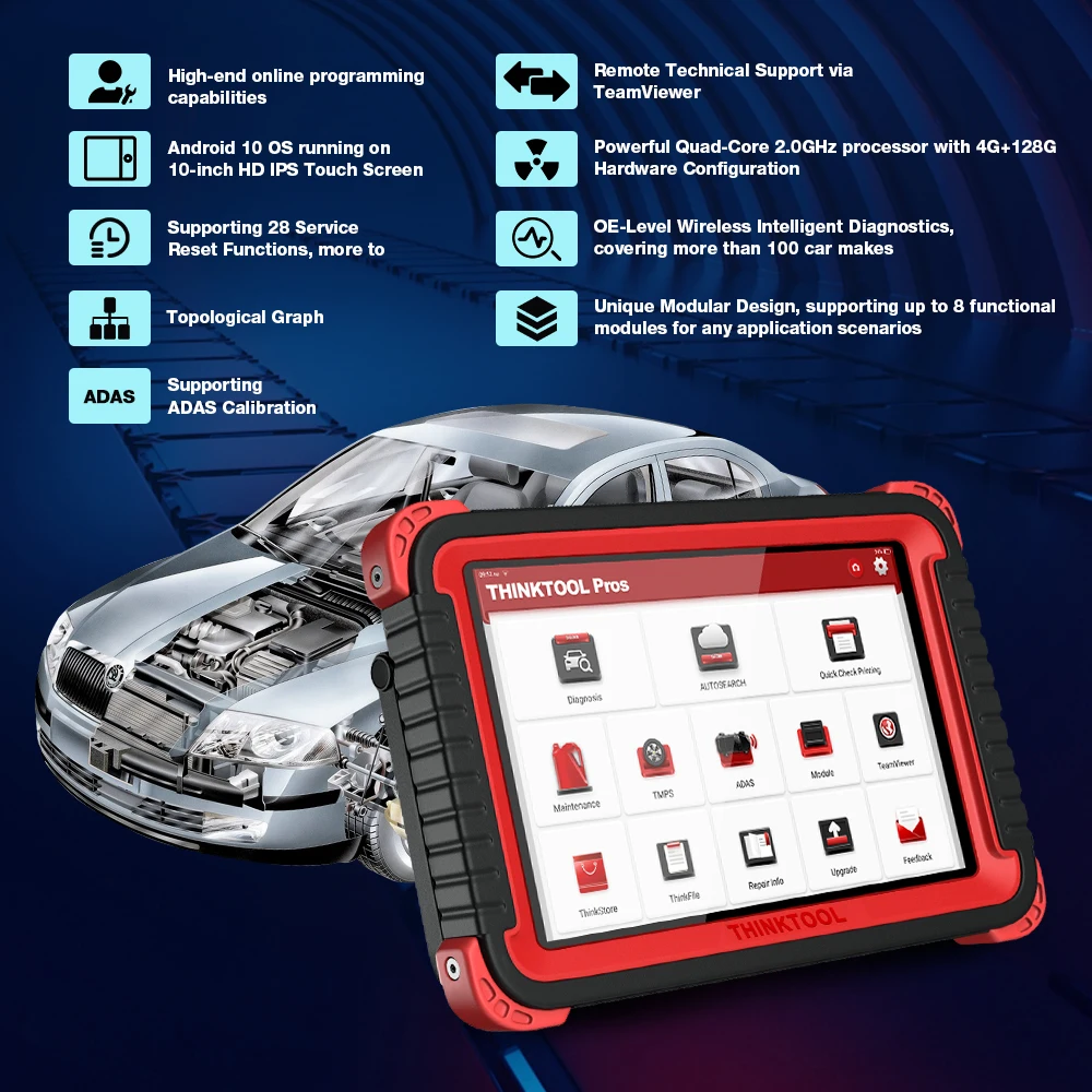 THINKCAR THINKTOOL Pros автоматический диагностический инструмент 10 &quotполная система ADAS