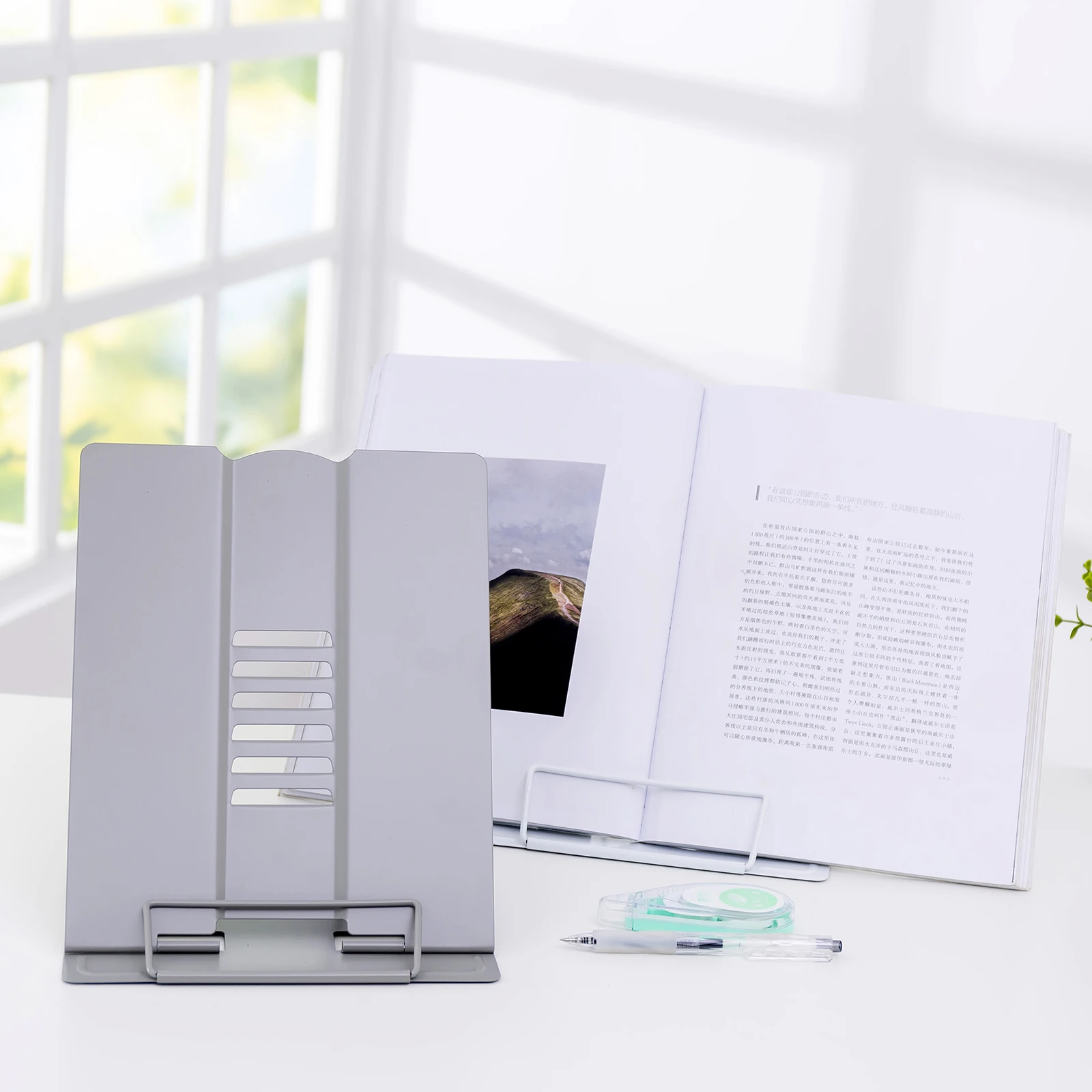 Adjustable Angle Book Reading Stand Folding Document Solid Color ConvenienceStorage Display Holder For Desk |