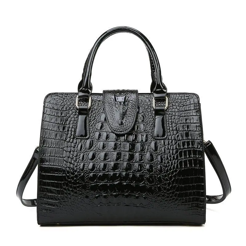 

Women Shoulder Bag Solid Color Crocodile Pattern For Female High Quality Casual Travel Commute Shopping Crossbody Messenger Bag