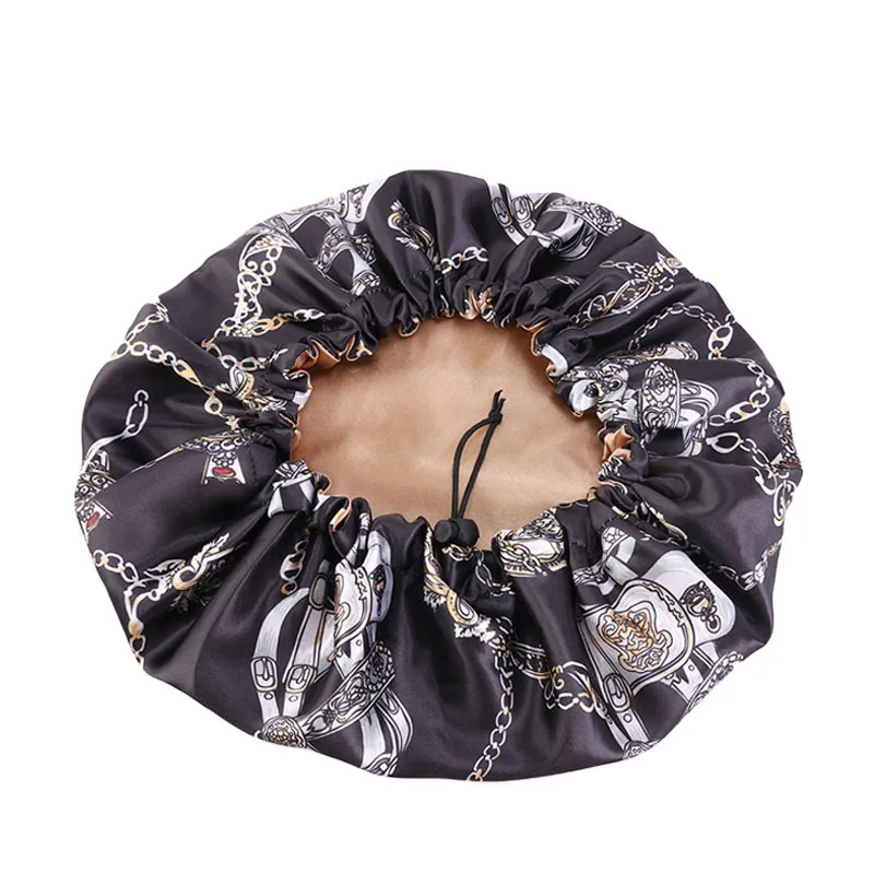 

36cm Ajustable Double-sided Hair Caps Reversible Satin Bonnet Hat Silky Night Sleep Cover Cap Hair Hat Hair Styling Tools