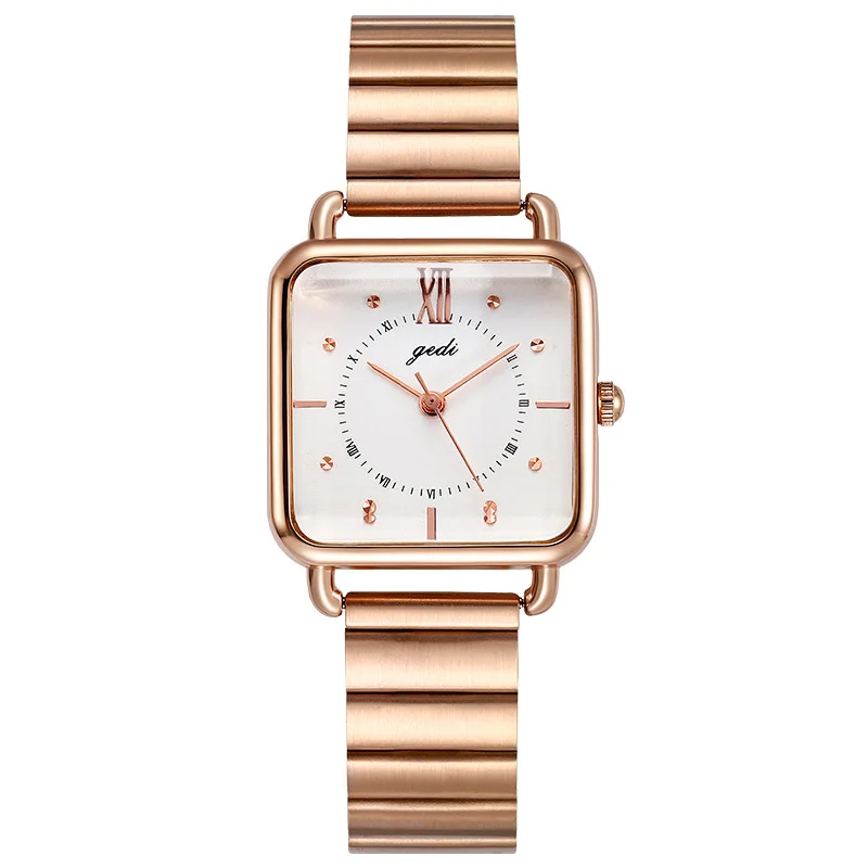 Часы наручные женские с квадратным циферблатом роскошные модные простые деловые