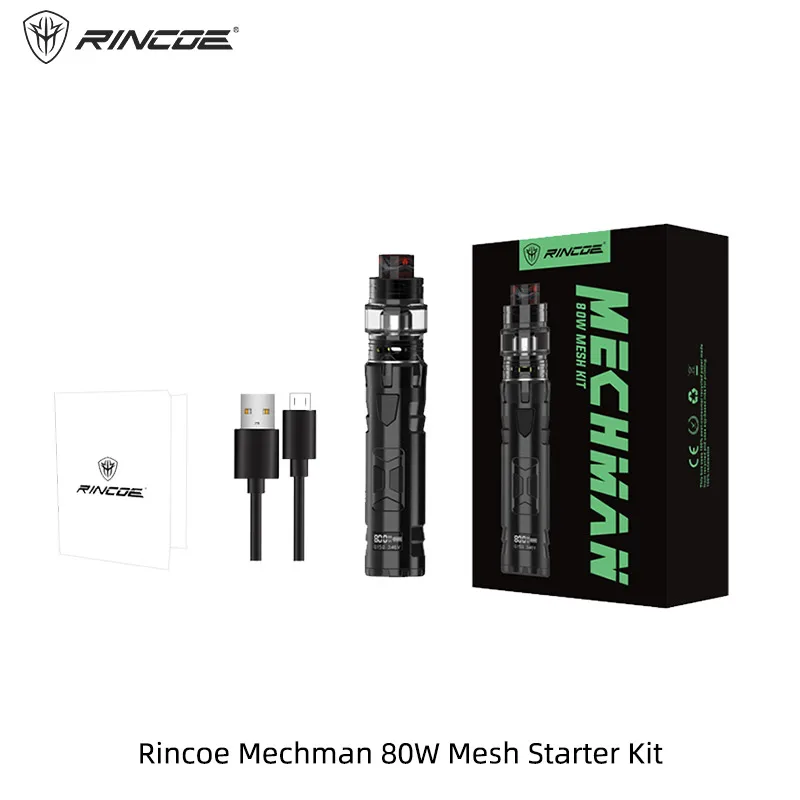 В наличии Rincoe Mechman 80 Вт вейп мод электронная сигарета Fit Mesh Танк ручка vs Vgod Pro мех |