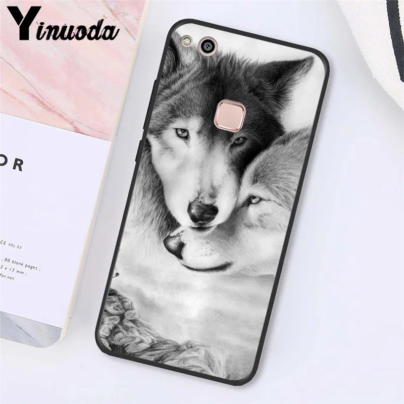 Чехол для телефона Yinuoda с лицом злого животного волка Huawei Y5 II Y6 Y7Prime Y9 2018