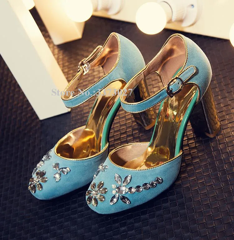 Новинка Бархатные женские босоножки на каблуках Цвет желтый синий Модный