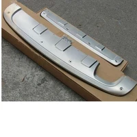free shipping 2 pcs front stainless steel chrome rear bumper guard protector skid plate for tiguan 2013 2014 2015