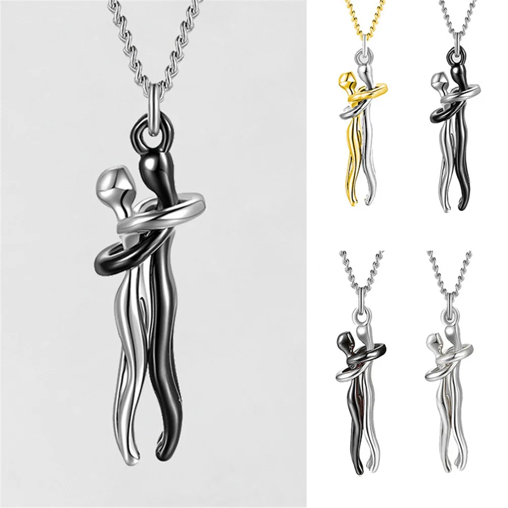 

Personality Couple Hug Pendant Necklace For Men Women Hug Necklace Pendant For Couples Lovers Necklace Pendant Jewelry Gift