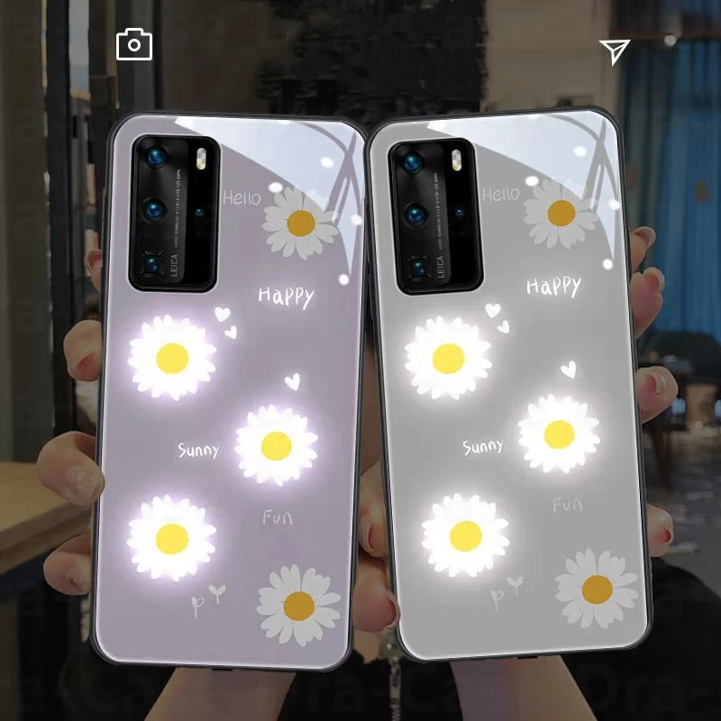 Чехол для Huawei P20 P30 P40 Pro Mate 20 30 40 Plus Nova 6 5G Honor pro со светодиодной подсветкой |