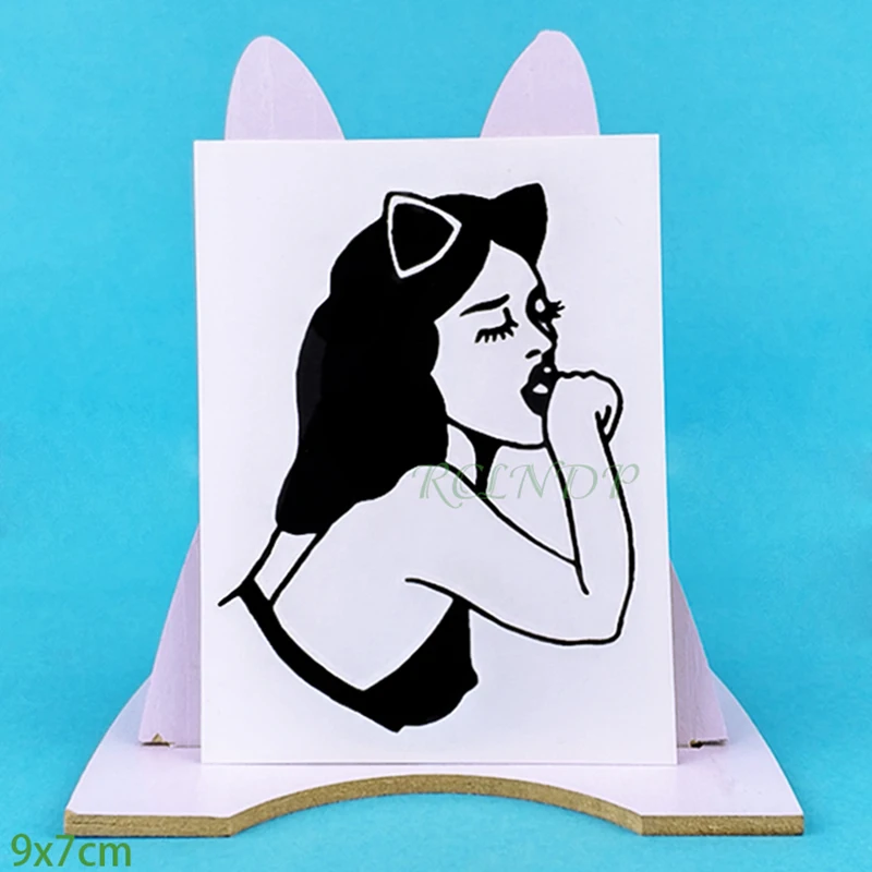 Waterproof Temporary Tattoo Sticker Sexy Girl Fake Tatto Cool Smoking lady Flash Tatoo Shoulder Wrist belly Foot For Men Women | Красота и