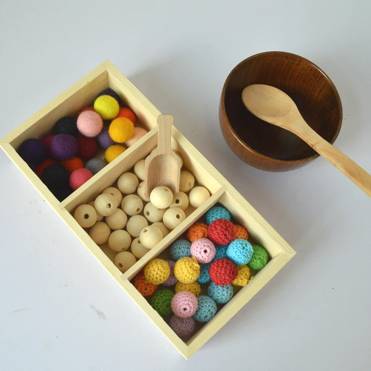 6 шт 16-20 мм круглые деревянные бусины для вязания крючком шарик ручной работы