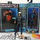 NECA Terminator T-1000 фигурка Судный день мотоцикл полицейский Терминатор, Арнольд Шварценеггер фигурка игрушка кукла подарок 18 см