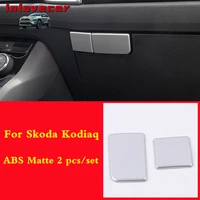 for skoda kodiaq 2017 2018 2019 abs chrome styling glove box handle frame trim cover interior mouldings car styling accessories