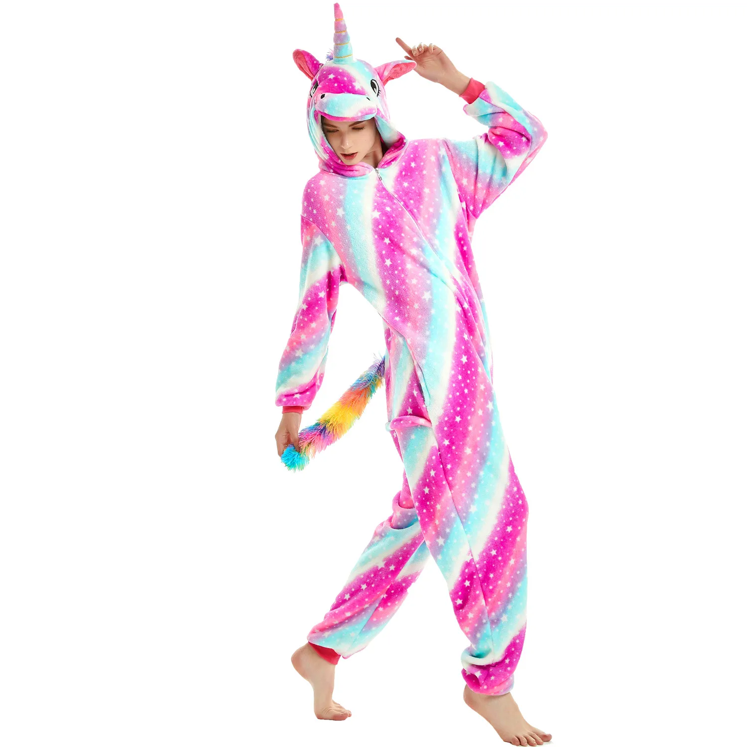 Пижама женская фланелевая с длинным рукавом Осень-зима | Женская одежда