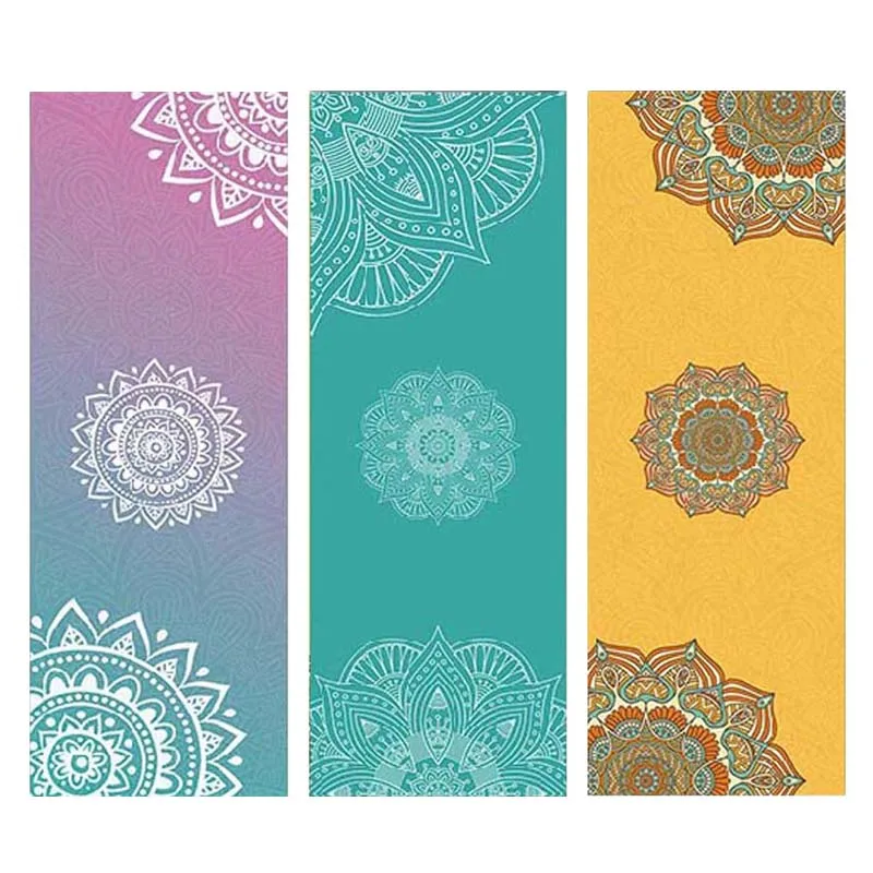 

Anti Skid Yoga Towel Fitness Workout Mat Cover Pilates Gym Yoga Blankets Printed Sweat-absorbent Home Exercise Yoga Towel