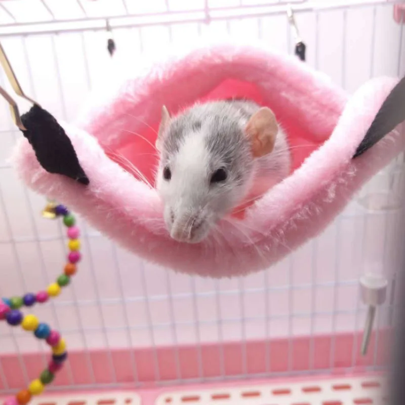 hamster sleeping bag hammock cage house nest for mice rat squirrel guinea pig soft warm small animal product hamster accessories free global shipping
