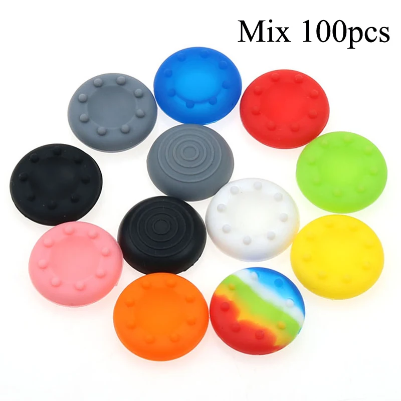 

100pcs PS4 Silicone Cap Thumbstick Thumb Stick Guards Cover Case Skin Joystick Grip For PS4 Xbox one 360 Controller PS4 Pro Slim