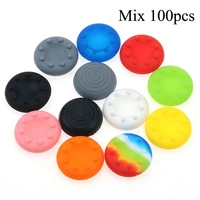 100pcs ps4 silicone cap thumbstick thumb stick guards cover case skin joystick grip for ps4 xbox one 360 controller ps4 pro slim