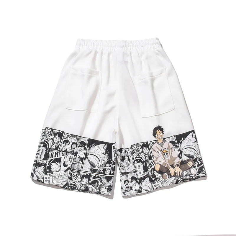 

2021 Summer Hip Hop Harajuku Shorts Streetwear Cartoons Print Short Jogger Pant Men Elastic Waist Clothing Bottoms WY875