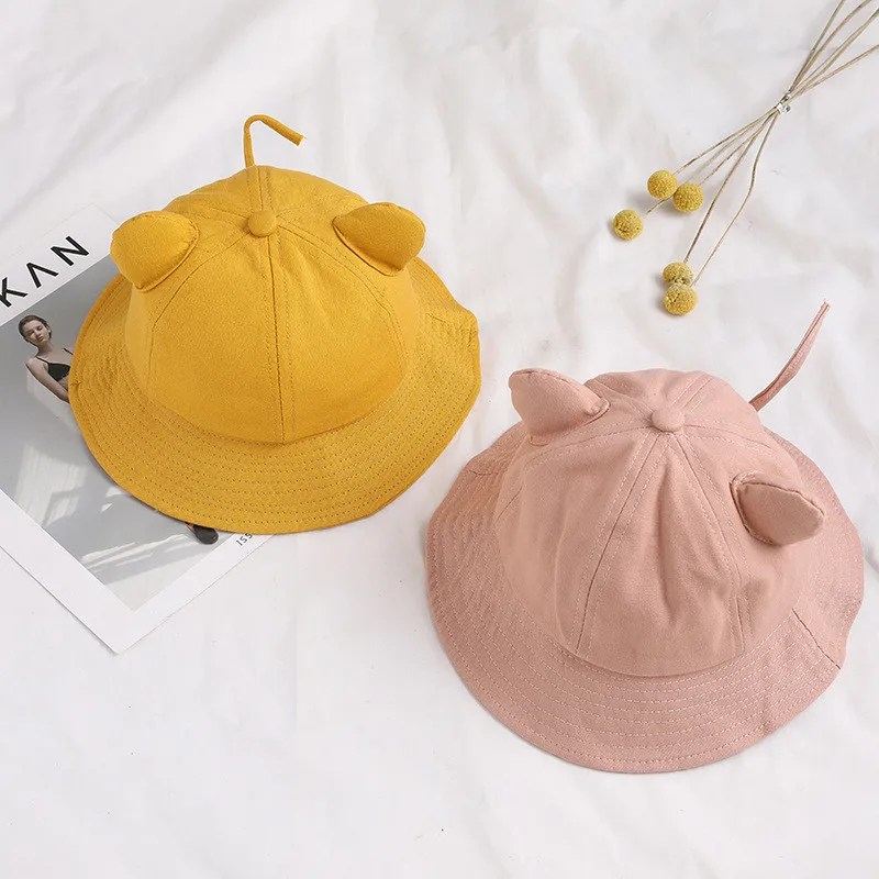 Детская Панама в рыбацком стиле Милая детская шапка с кошачьими ушками Сезон