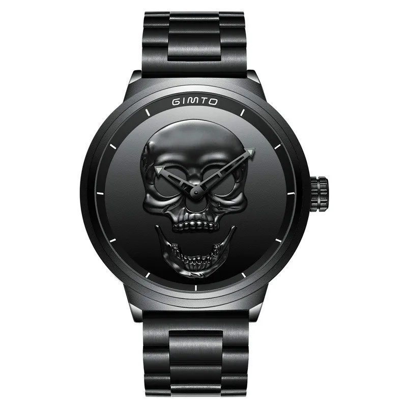 GIMTO Montre Homme индивидуальные часы Взрывные Модели Гладкий минималистский череп