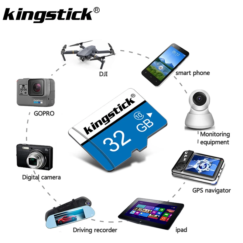 100% настоящая карта Micro SD TF 128 Гб 64 ГБ 32 класс 10 Флэш памяти подходит для