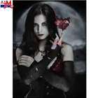 5D полная алмазная живопись, готическое искусство, портрет, алмазная вышивка, Набор для вышивки крестиком, женщина-вампир, мозаика, домашний декор для спальни