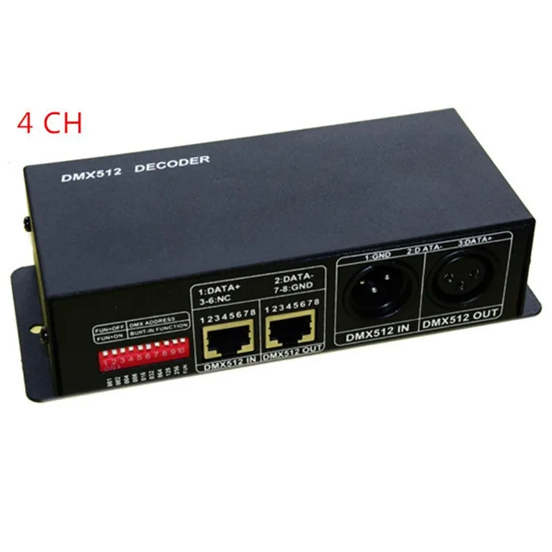 Лучшая цена 1 шт. DC12V 24V DMX NET K 4CH 4x4A декодер светодиодный контроллер|led controller|dmx