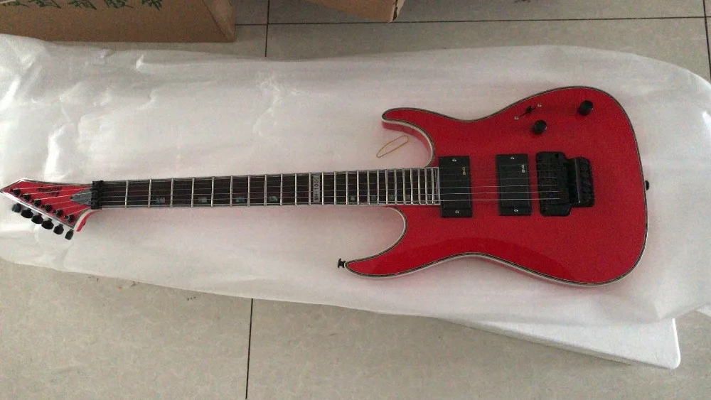 Custom shop MH-1000 красная электрогитара MH1000 модельная гитара 24 Лады для гитары с тремоло Floyd Rose(логотип на заказ