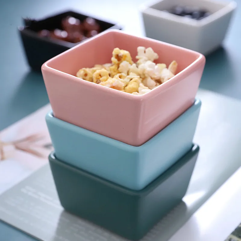 Керамическая тарелка в скандинавском стиле с пигментами маленькая соус соль