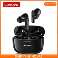 lenovo original xt90 tws earbuds hifi wireless bluetooth 5 0 headphone ip54 waterproof touch control earphones long battery life