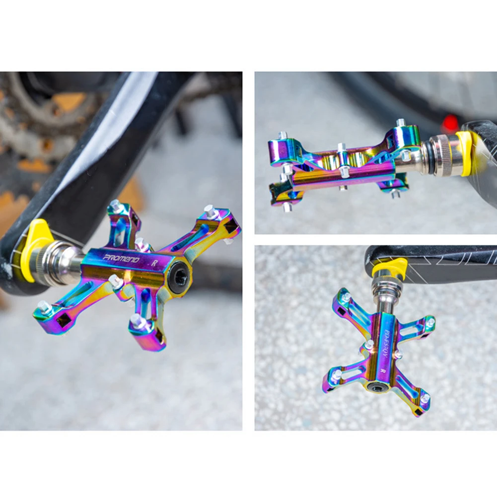 

Bicycle pedal aluminum alloy colorful electroplating belt quick release bicycle pedal folding bike recreational vehicle pedal