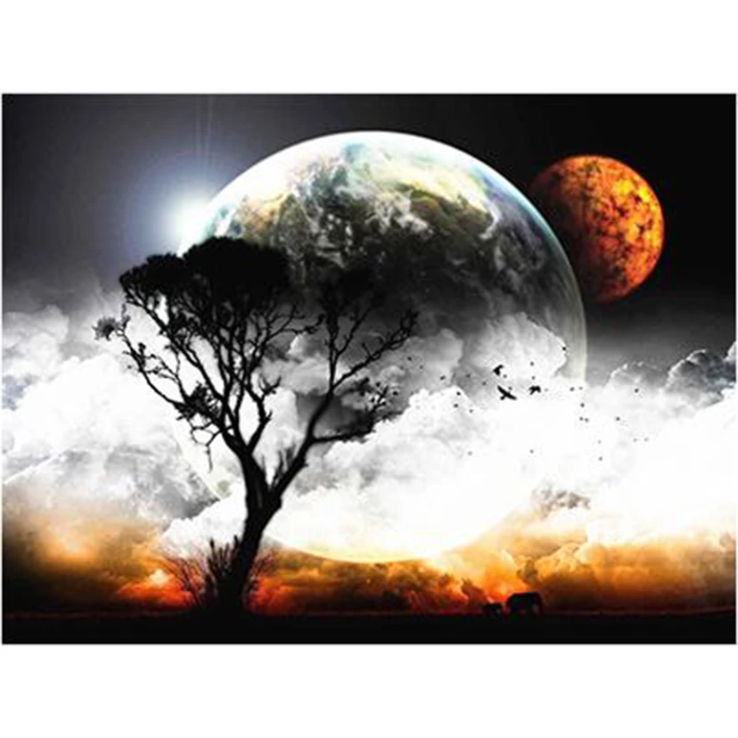 

Full Square/Round Diamond Painting 5D Moon Diamond Art Embroidery Scenery Mosaic Handmade New Arrival Home Decoration