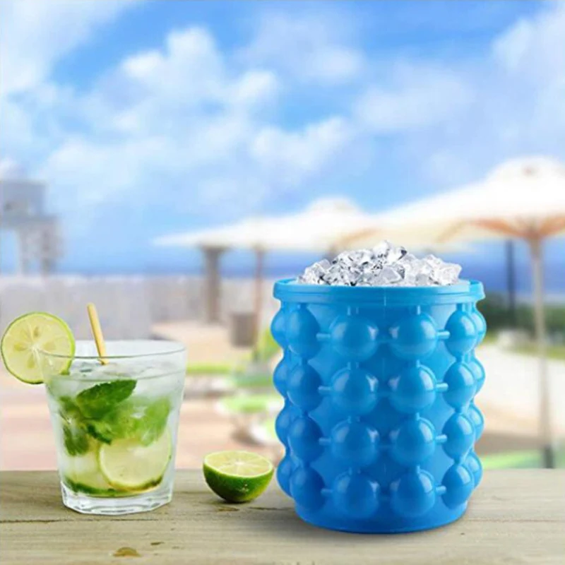 Силиконовое ведро для льда 2 в 1 форма лоток коробка вина напитков фруктов