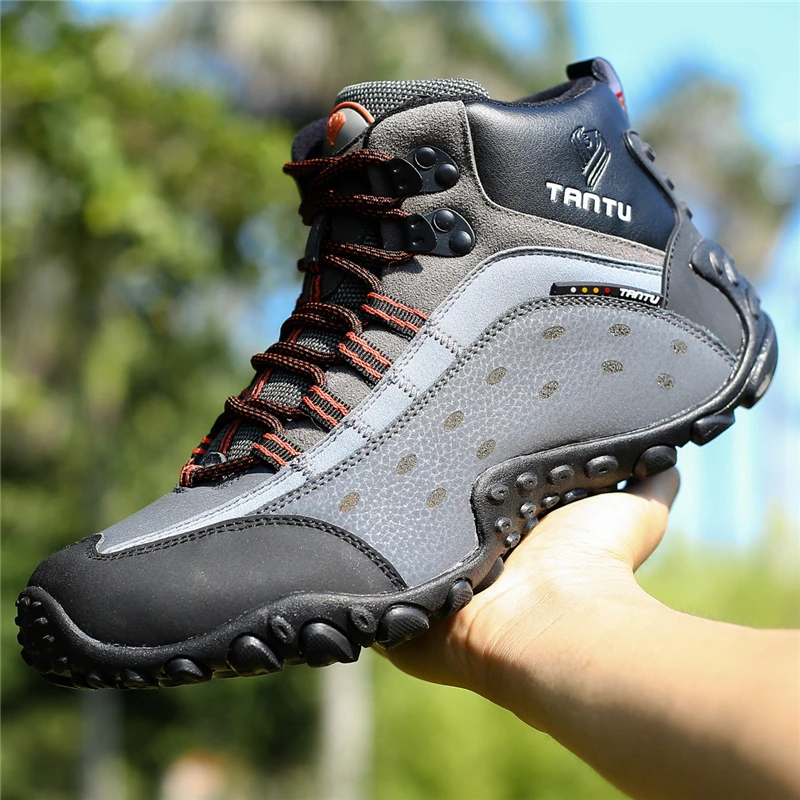 Кроссовки водонепроницаемые походные ботинки для мужчин замшевые горные