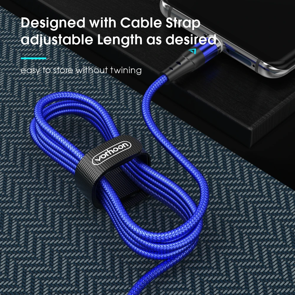 Магнитный кабель Vothoon 3A Micro USB Type C для быстрой зарядки iPhone 11Pro Samsung S9 магнитное