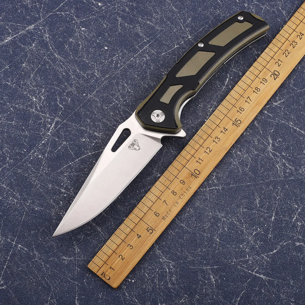 

New Folding Outdoor Camping 440C Blade G10 Sharp High Hardness Pocket Tactical Self-Defense EDC Tool Kitchen Knife