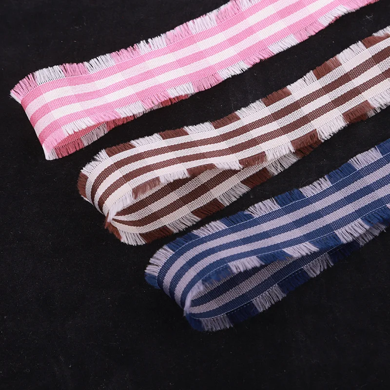 100y клетчатые хлопчатобумажные тканевые жаккардовые ленты для рукоделия оптовые