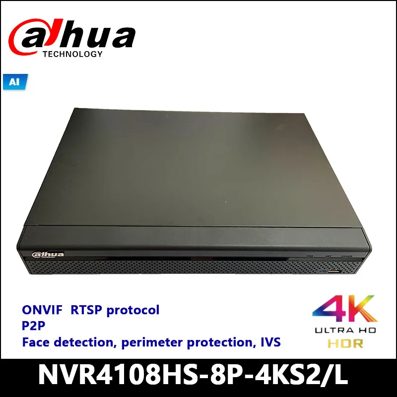 

Dahua 8-канальный компактный 1HDD 1U 8PoE сетевой видеорегистратор NVR4108HS-8P-4KS2/L Поддержка ONVIF RTSP P2P, AI