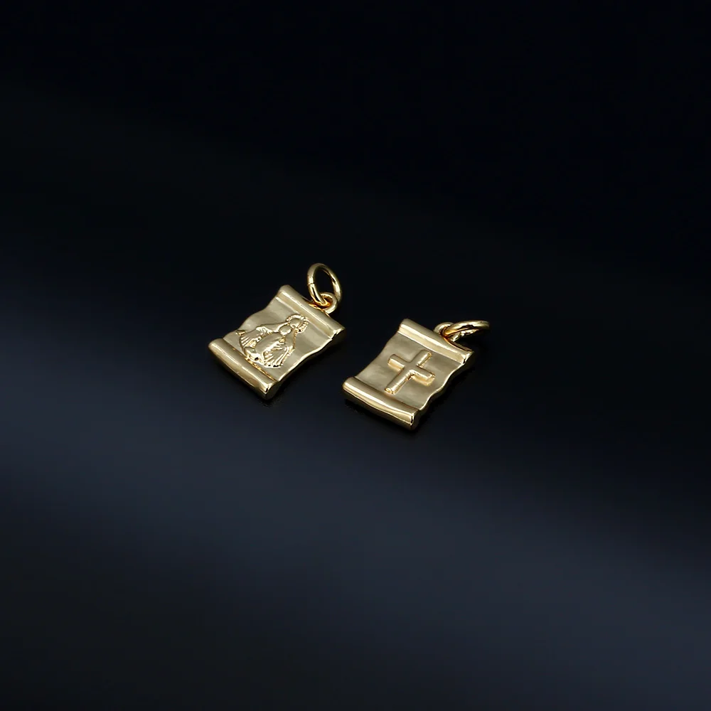 

MEIBEADS 5PCS Fashion Pendant for DIY Necklace Making Women Men Jewelry Gifts Saint Cross Pendant Necklace Copper Accessories