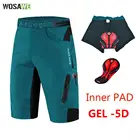 WOSAWE летние мужские велосипедные шорты с подкладкой, светоотражающие велосипедные брюки для горных велосипедов, водонепроницаемые свободные шорты