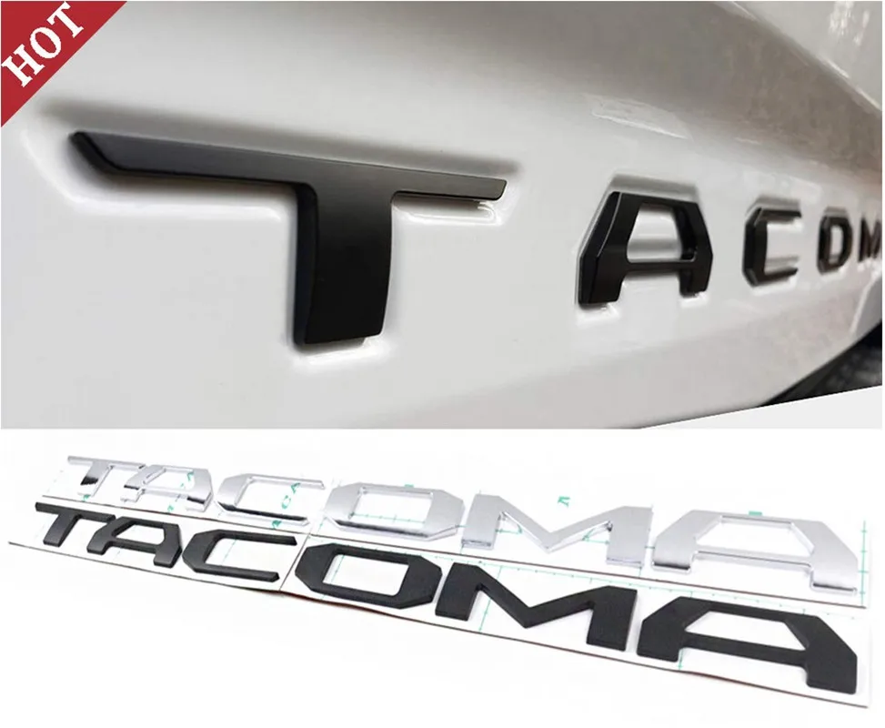 

Эмблема Tacoma, значок, задняя наклейка, специальный размер для Tundra Tacoma 4runner, пикапов, грузовиков, автостайлинг, автомобильные аксессуары