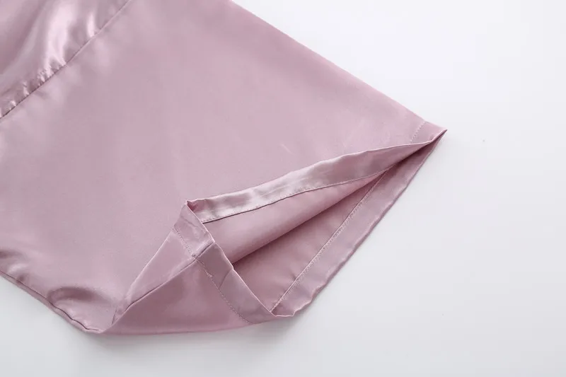 Великолепный mauve халат Атласный Женский атласный короткий кимоно с сердечками дизайн для свадьбы Вечерние одежда для невесты