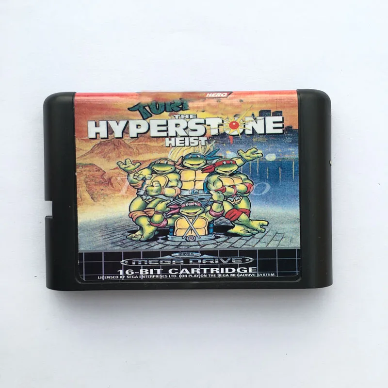Туртл Hyperstone Heist EU/JAP Shell для 16-битной игровой карты для системы Genesis для Sega Mega Drive