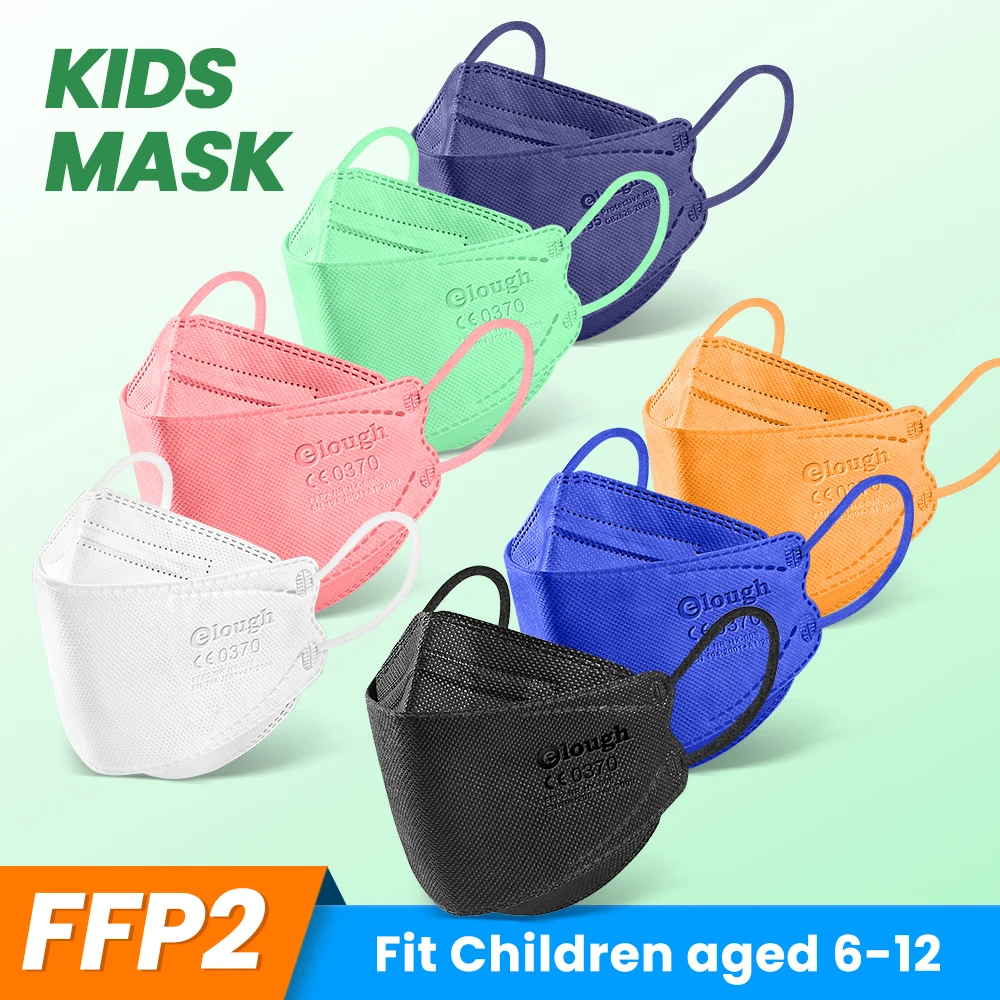 Elough Mascarillas FPP2 дети Homologada Корейская рыба KN95 FFP2Mask детская многоразовая 4 слойная