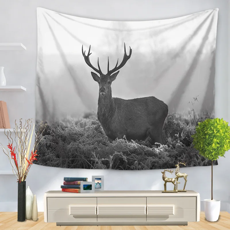 Лося настенный гобелен мечтательный лес лося для посадки деревьев хиппи