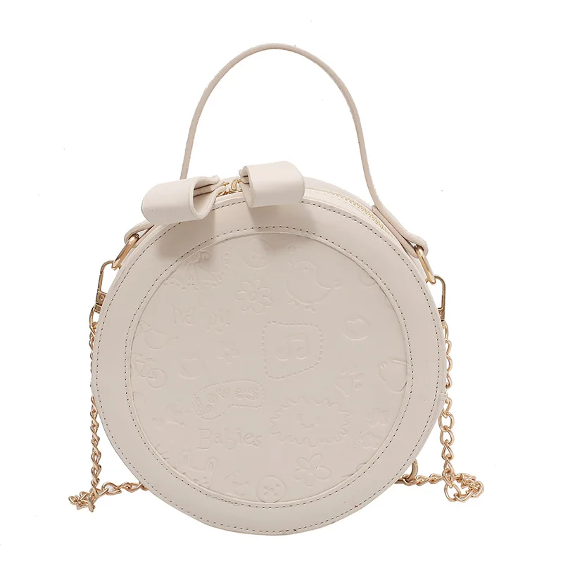 

Crossbody Bag For Women Luxury Handbags Women Bags Designer Leather Round Small Shoulder Bag Female Zip Purse