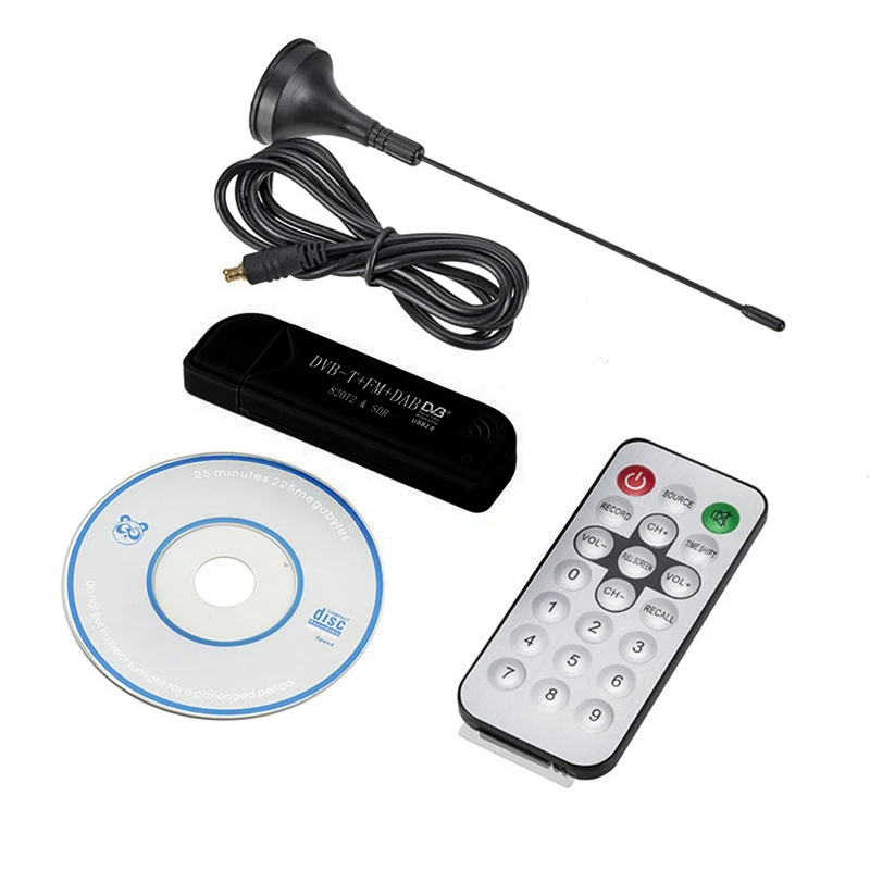 Новинка Цифровой ТВ тюнер USB 2 0 SDR + DAB FM приемник TV Stick R820T RTL2832U Видеозапись в