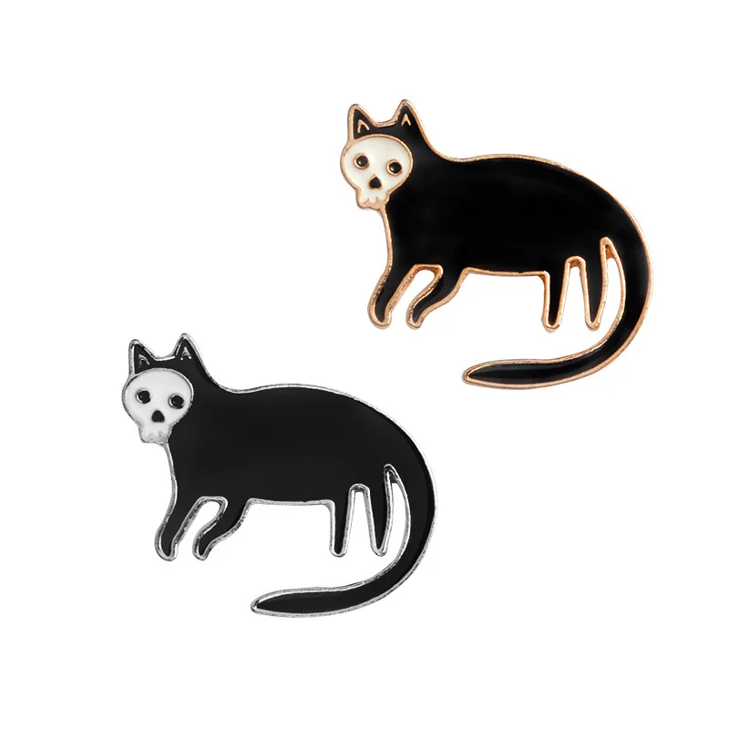 Кошка лиса коньки Кролик Собака брошки пуговицы заколки джинсовые нагрудные